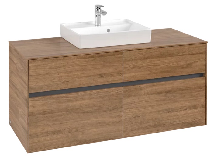 Тумба под раковину Villeroy & Boch Collaro 120х50 см ДСП дуб канзас C07000RH