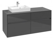 Тумба под раковину Villeroy & Boch Collaro 120х50 см МДФ глянцевый серый C07100FP
