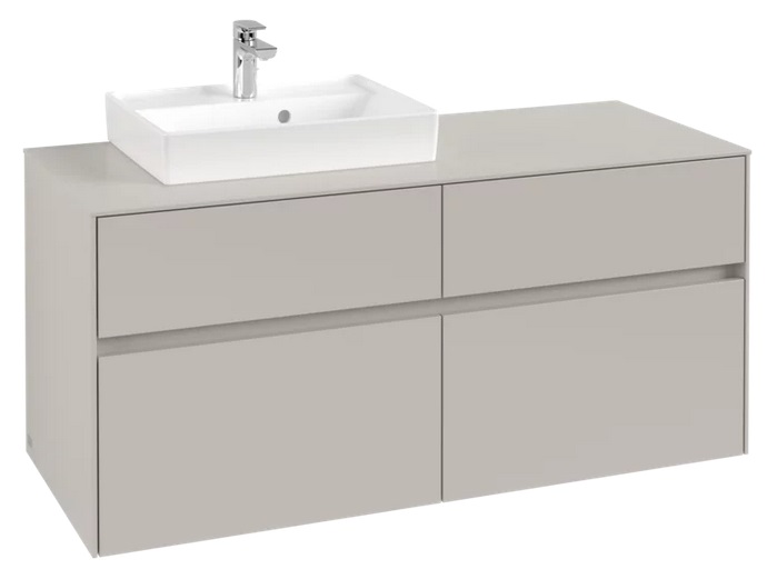 Тумба под раковину Villeroy & Boch Collaro 120х50 см ДСП мягкий серый C07100VK