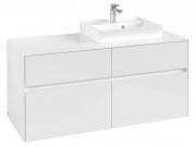 Тумба под раковину Villeroy & Boch Collaro 120х50 см МДФ глянцевый белый C07200DH