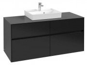 Тумба под раковину Villeroy & Boch Collaro 120х50 см МДФ черный матовый лак C07000PD