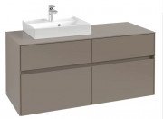 Тумба під раковину Villeroy&Boch Collaro 120х50 см ДСП трюфель сірий C07100VG