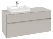 Тумба під раковину Villeroy&Boch Collaro 120х50 см ДСП м'який сірий C07100VK