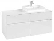 Тумба під раковину Villeroy&Boch Collaro 120х50 см МДФ глянсовий білий C07200DH
