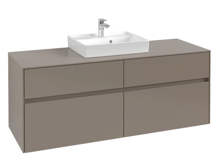 Тумба под раковину Villeroy & Boch Collaro 140х50 см ДСП трюфель серый  C07300VG