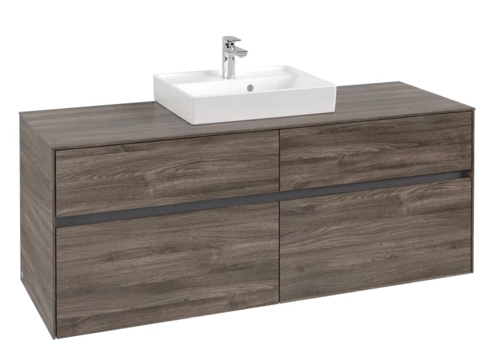 Тумба під раковину Villeroy & Boch Collaro 140х50 см ДСП кам'яний дуб C07300RK