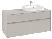 Тумба під раковину Villeroy&Boch Collaro 120х50 см ДСП м'який сірий C07200VK