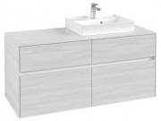 Тумба під раковину Villeroy&Boch Collaro 120х50 см ДСП біле дерево C07200E8