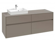 Тумба под раковину Villeroy & Boch Collaro 140х50 см ДСП трюфель серый C07400VG