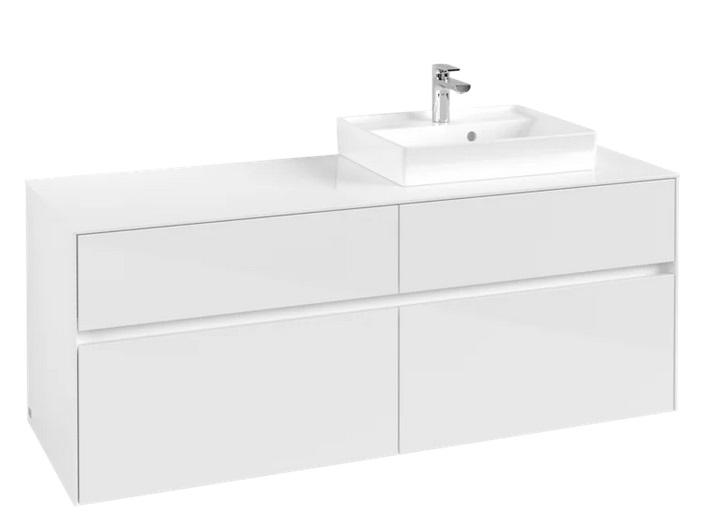 Тумба под раковину Villeroy & Boch Collaro 140х50 см МДФ глянцевый белый C07500DH