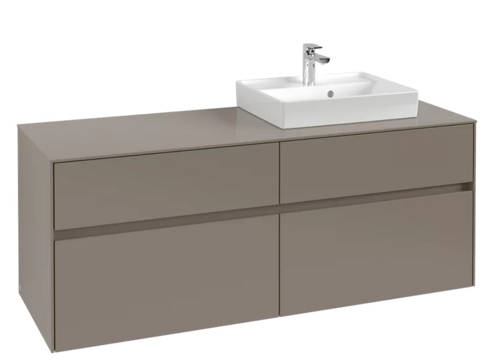 Тумба под раковину Villeroy & Boch Collaro 140х50 см ДСП трюфель серый C07500VG