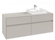 Тумба под раковину Villeroy & Boch Collaro 140х50 см ДСП мягкий серый C07500VK