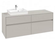 Тумба под раковину Villeroy & Boch Collaro 140х50 см ДСП мягкий серый C07400VK