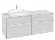 Тумба під раковину Villeroy&Boch Collaro 140х50 см ДСП біле дерево C07400E8