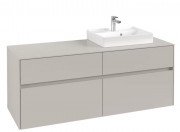 Тумба під раковину Villeroy&Boch Collaro 140х50 см ДСП м'який сірий C07500VK