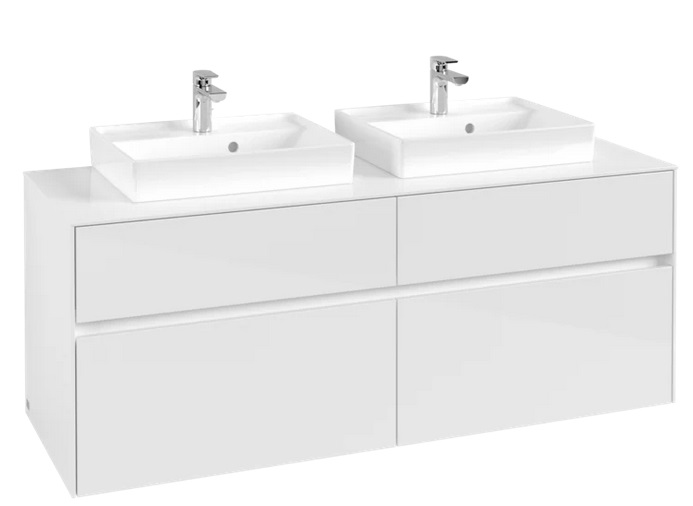 Тумба под раковину Villeroy & Boch Collaro 140х50 см МДФ глянцевый белый C07600DH