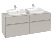 Тумба под раковину Villeroy & Boch Collaro 140х50 см ДСП мягкий серый C07600VK