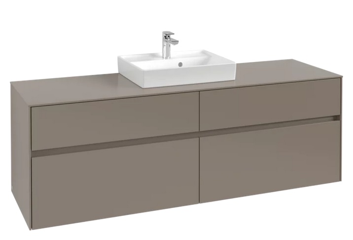 Тумба под раковину Villeroy & Boch Collaro 160х50 см ДСП трюфель серый C07700VG