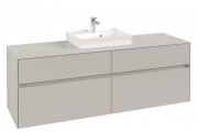 Тумба под раковину Villeroy & Boch Collaro 160х50 см ДСП мягкий серый C07700VK
