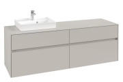 Тумба під раковину Villeroy&Boch Collaro 160х50 см ДСП м'який сірий C07800VK