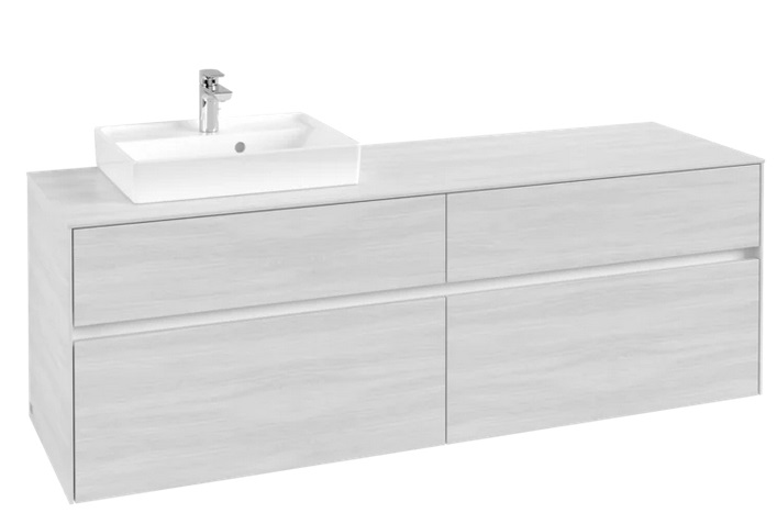 Тумба под раковину Villeroy & Boch Collaro 160х50 см ДСП белое дерево C07800E8