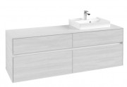 Тумба под раковину Villeroy & Boch Collaro 160х50 см ДСП белое дерево C07900E8