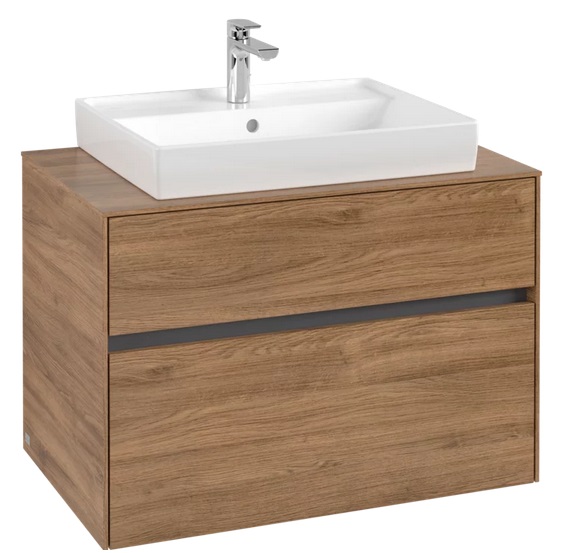 Тумба под раковину Villeroy & Boch Collaro 80х50 см ДСП дуб канзас C08000RH