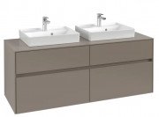 Тумба під раковину Villeroy & Boch Collaro 140х50 см ДСП сірий трюфель C07600VG
