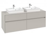 Тумба под раковину Villeroy & Boch Collaro 140х50 см ДСП мягкий серый C07600VK