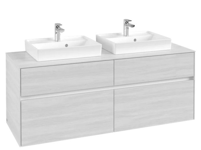 Тумба під раковину Villeroy&Boch Collaro 140х50 см ДСП біле дерево C07600E8