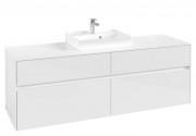 Тумба под раковину Villeroy & Boch Collaro 160х50 см МДФ глянцевый белый C07700DH