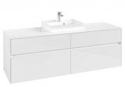Тумба під раковину Villeroy&Boch Collaro 160х50 см ДСП білий матовий C07700MS