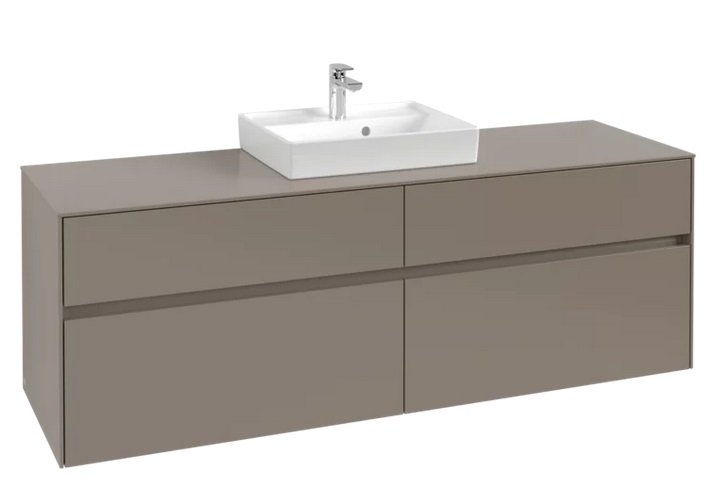 Тумба под раковину Villeroy & Boch Collaro 160х50 см ДСП трюфель серый C07700VG
