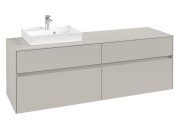 Тумба під раковину Villeroy&Boch Collaro 160х50 см ДСП м'який сірий C07800VK