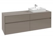 Тумба під раковину Villeroy & Boch Collaro 160х50 см ДСП сірий трюфель C07900VG