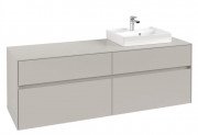 Тумба под раковину Villeroy & Boch Collaro 160х50 см ДСП мягкий серый C07900VK