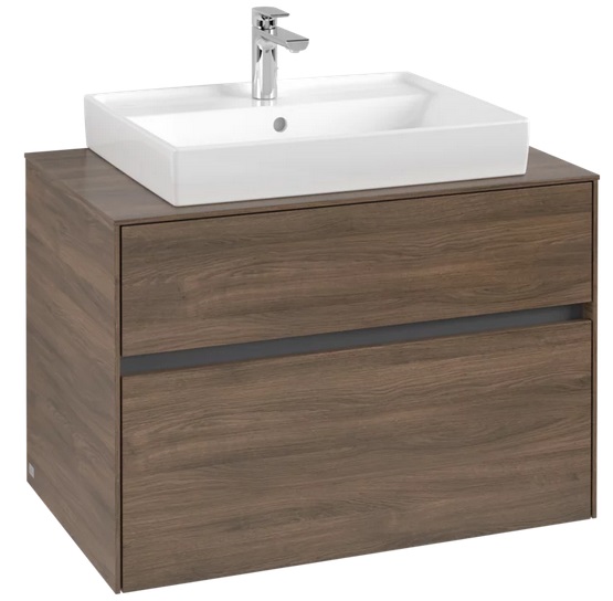 Тумба під раковину Villeroy & Boch Collaro 80х50 см ДСП дуб аризона C08000VH