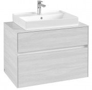 Тумба под раковину Villeroy & Boch Collaro 80х50 см ДСП белое дерево C08000E8