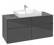 Тумба под раковину Villeroy & Boch Collaro 120х50 см МДФ глянцевый серый C08100FP