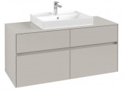 Тумба під раковину Villeroy&Boch Collaro 120х50 см ДСП м'який сірий C08100VK
