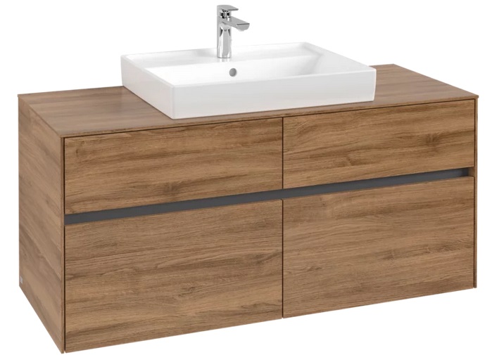 Тумба під раковину Villeroy & Boch Collaro 120х50 см ДСП дуб канзас C08100RH