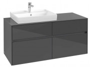 Тумба под раковину Villeroy & Boch Collaro 120х50 см МДФ глянцевый серый C08200FP