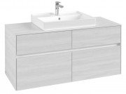 Тумба під раковину Villeroy&Boch Collaro 120х50 см ДСП біле дерево C08100E8