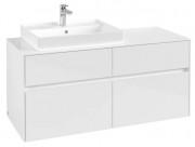 Тумба під раковину Villeroy&Boch Collaro 120х50 см МДФ глянсовий білий C08200DH