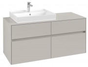 Тумба під раковину Villeroy&Boch Collaro 120х50 см ДСП м'який сірий C08200VK