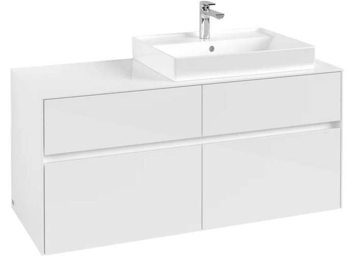 Тумба під раковину Villeroy&Boch Collaro 120х50 см МДФ глянсовий білий C08300DH