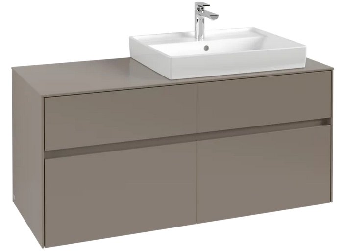 Тумба під раковину Villeroy & Boch Collaro 120х50 см ДСП сірий трюфель C08300VG