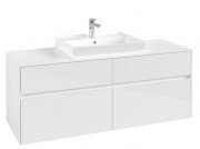 Тумба під раковину Villeroy&Boch Collaro 140х50 см ДСП білий матовий C08400MS