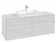 Тумба под раковину Villeroy & Boch Collaro 140х50 см ДСП белое дерево C08400E8