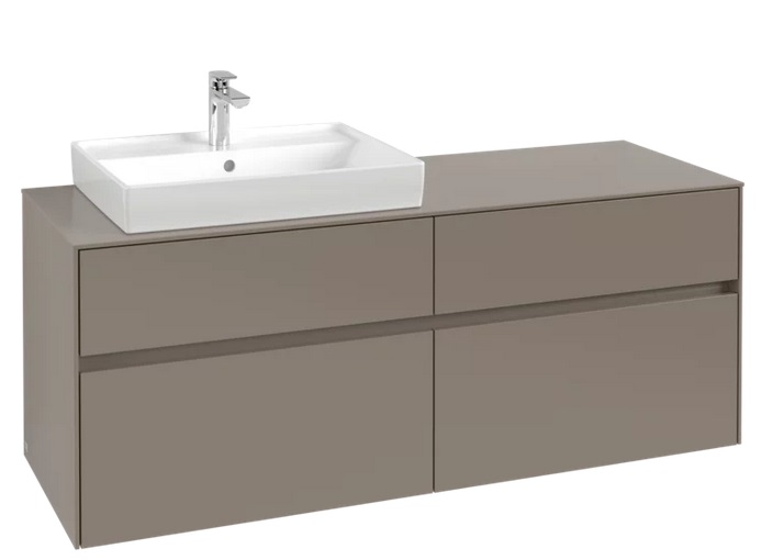 Тумба під раковину Villeroy & Boch Collaro 140х50 см ДСП сірий трюфель C08500VG